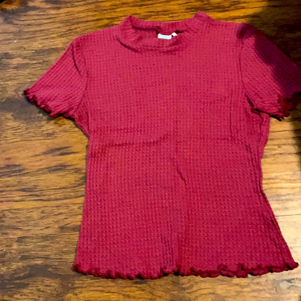 Red short sleeve Cropped top